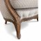 Sessel Chippendale, Rahmen Nussbaum verziert, Polster hell Velours, kapitoniert mit losem Sitzkissen, zu Sofa 03100195
