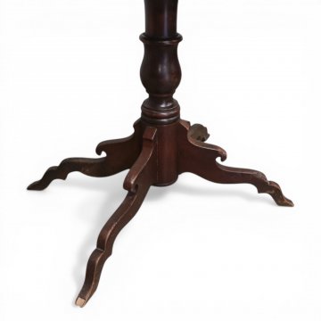 Beistelltisch,JHW, 85x40cm, h74cm, geschwungene Platte, Mittelsäule mit 4 Füßchen