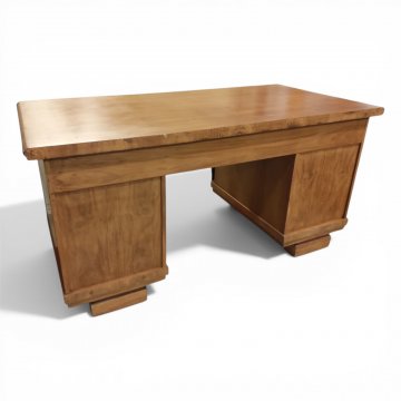 Schreibtisch, 20erJ., 160x78cm, h 78 cm, 2 Türen/ Holzgriffe, 1 Schub