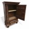 Stollenschrank, halbhoch,Tür mit Füllung RAUTE, 1 Schub, 93x55cm, h 148 cm, gedrehte Säulen, Kugelfüße, 1 Schlüssel