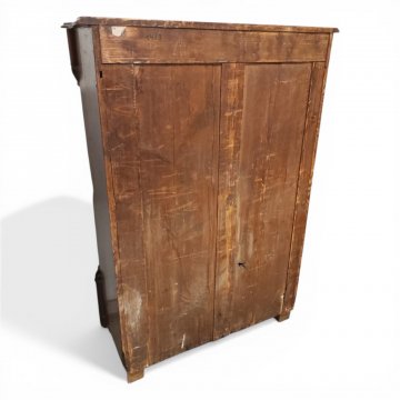 Vertiko Mahag., 2 Türen, 1 Schub, geschwungen, 90x44cm, h 139cm, 1 Schlüssel