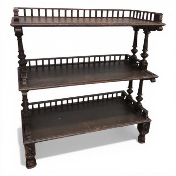 Etagerenregal, JHW, 3-stufig mit Traillengalerie, 88x40, h 90cm