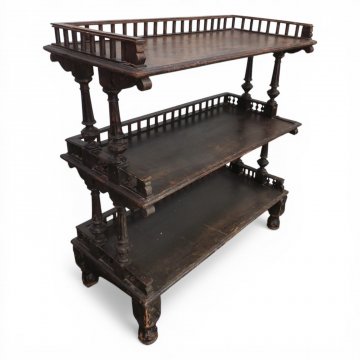 Etagerenregal, JHW, 3-stufig mit Traillengalerie, 88x40, h 90cm