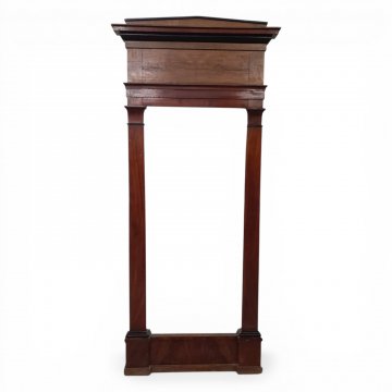 Wand/Stand-Spiegel Bied., Mahagoni mit Dach flache Säulen, 72x188cm