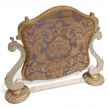 Aufsatzspiegel barocke Form, Ständer m. verzier. Teller, 86x68cm,