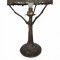 Tischlampe BAUM, Bronze, 1-flg E14, Opalglasschirm Ø32, H55