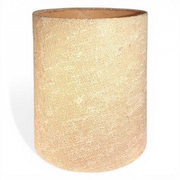 Lampenschirm, Stoffbezug Wolle grob beige, konisch, Aufhängung unten E27, H34, ø o.26, ø u. 30