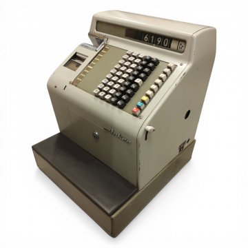 Registrierkasse ANKER, NUR DEKO, Drucktasten, Metall grau