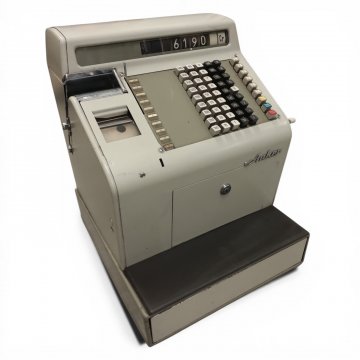 Registrierkasse ANKER, NUR DEKO, Drucktasten, Metall grau