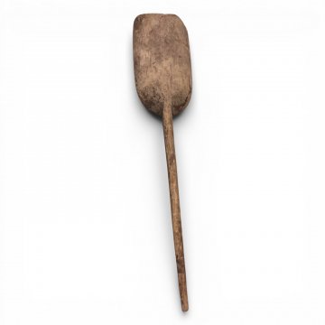 Getreideschaufel, Holz natur, großes Blatt