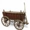 Bollerwagen, Holz rötl.braun, abgeblättert, Seiten gestäbt ( auch umbaubar mit geschl. Seiten), Speichenräder, Deichsel, L123xB78xH80cm