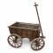 Bollerwagen, Holz dkl.braun, Speichenräder, Deichsel, L/H/B 110x70x70
