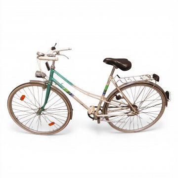 Fahrrad, Hercules Damenrad, Rahmen weiß/türkis, Schutzbleche Chrom, 3-Gang Torpedoschaltung, NICHT FAHRBEREIT 