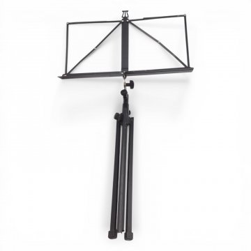 Notenständer, Metall, schwarz, teilweise mit Knopfschrauben, Stativfüße