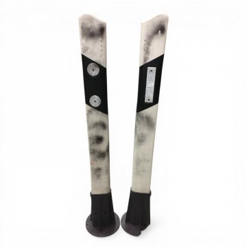 Straßenbegrenzungspfosten, K.stoff schwarz/weiß, H120, Katzenaugen