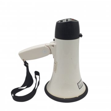 Megaphone, klein, weiß / schwarz