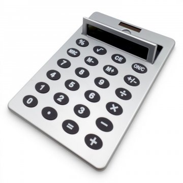 Taschenrechner, Jumbo, silber, große Tasten, Ideenwelt, Display aufklappbar, 29x21