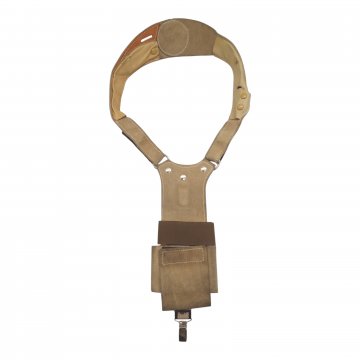 Holster / Schulterholster, beige/braun Leder, AKAH