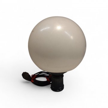 Leuchtenaufsatz für Gehwegleuchte, Parklaterne, Oslo, weiße PCV-Kugel 1-flg. E27