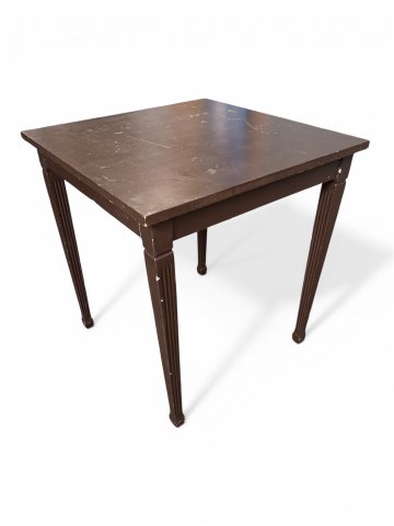 Tisch quadratisch, braun, quadratische, kannelierten Beine, 65x65 cm, h 75cm 