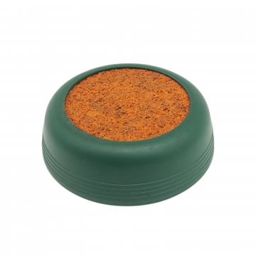 Briefmarkenanfeuchter, grün, Kunststoff, roter Schwamm