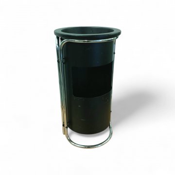 Standascher Chrom-Metallschwarze Schale mit Mülleimer 58H