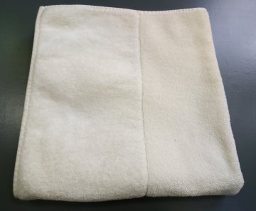 Duschtuch 80x150 creme, breite Velourbordüre, Möve Bamboo