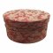 Hutschachtel 5 in 1, Pappe mit Stoff bezogen, rot/creme, Kordel