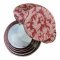 Hutschachtel 5 in 1, Pappe mit Stoff bezogen, rot/creme, Kordel