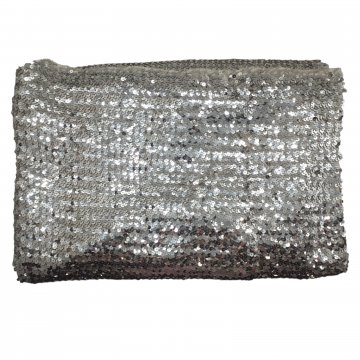 Dekostoff,ca.210x210cm,silber,mit silbernen Pailletten besetzt, schwer