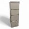 Aktenstahlschrank, grau, 4 Schübe mit Hängeregister, B40xT60xH135
