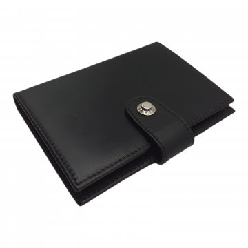 Brieftasche / Kartenhalter, schwarzes Glattleder, UNDERWOOD