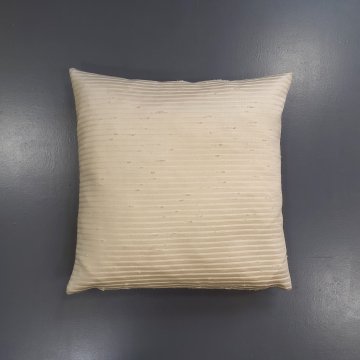 Sofakissen 40x40 Kunstseide, beige, creme, dünne vertikale Linien