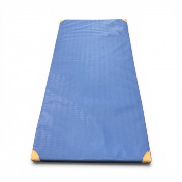 Turnmatte, Blau, Lederapplikationen, 195cm x 100cm 