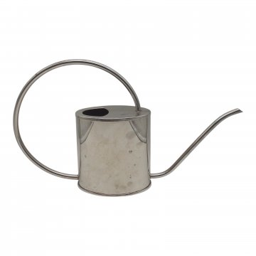 Giesskanne, Silber, langer Ausguss und grosser Rundhenkel, oval, 10x14cm