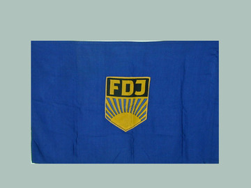 Fahne, FDJ, blau, 90x60cm