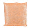 Kissen 40x40. orange, florales Muster aus silberfarbenem Metallgarn